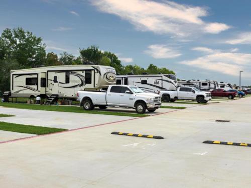 Parked RV's at Alvin RV Resort