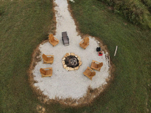 Fire pit and chairs