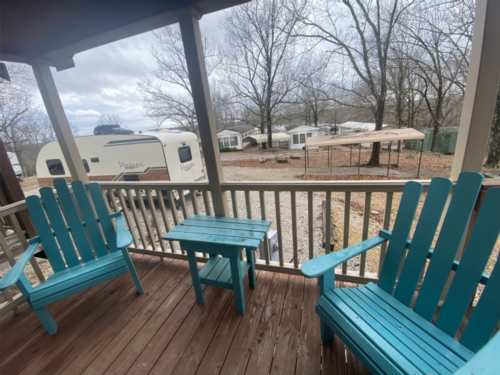 View of sites from a deck at Fishing Tales Resort