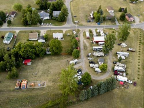 Aerial view at Antrim Meadows Campground