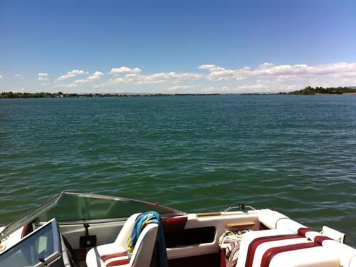 Lake view from boat at site Cascade Marina & Resort