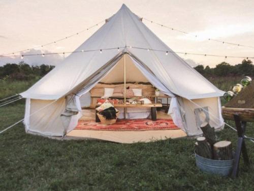 Glamping tent at Holston Hideaway