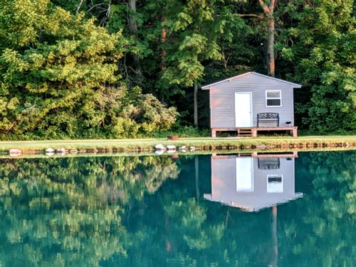 Cabin with water front view at site Camp Sabroske