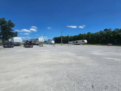 Variety of travel trailers at sites