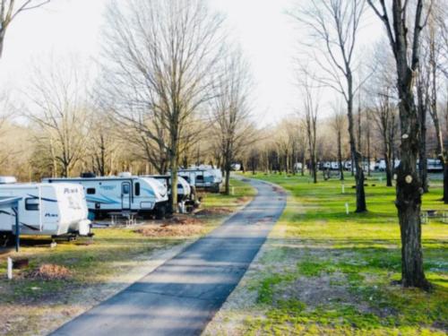 View of campground site at Forest Haven Campground