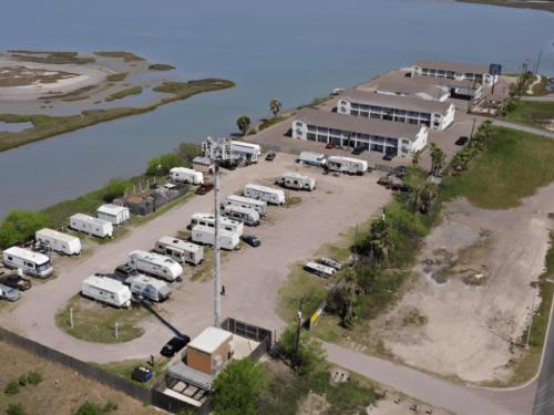 Overhead view at site Portland RV Park