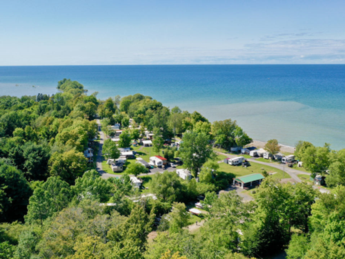 Aerial View of RV Park at Shady Shores RV Resort & Campground
