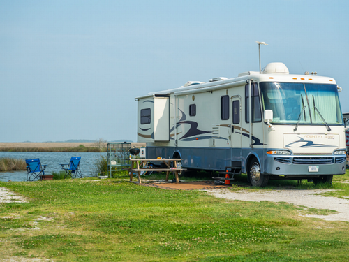 RV site by the water Cedar Island Ranch