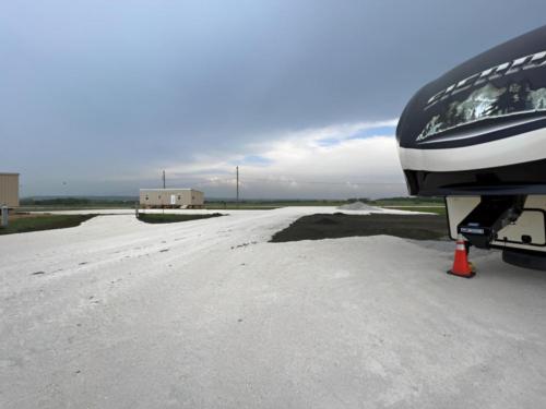 Parked trailer at site Big Country RV Park - Grandview