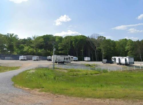 RVs in sites at campground