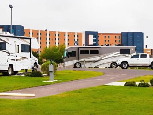 Parked RV's at site Kickapoo Lucky Eagle Casino Hotel RV Park