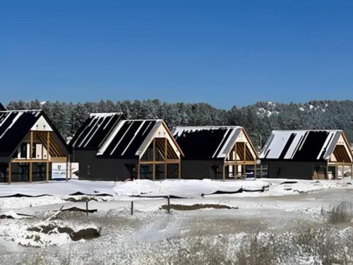 Snow covered chalets