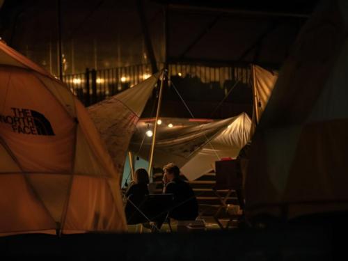 Tent at site 100 Mile View Camping