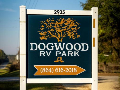 The front entrance sign at DOGWOOD RV PARK