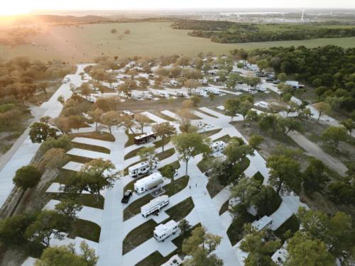 Aerial view of the resort