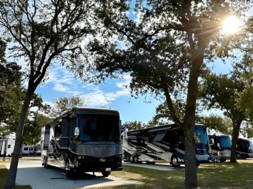 RV parked at site Austonia RV Resort & Community
