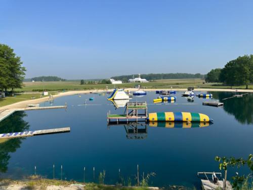 Water play area at site Winona Lake Campground