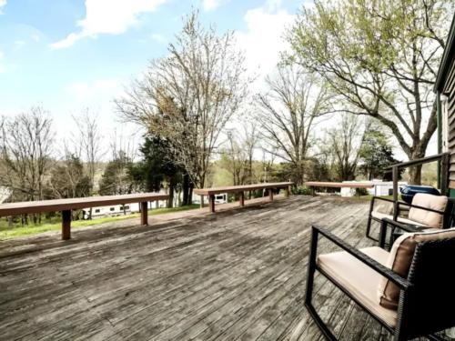 Patio area with view of Camper Village RV Park