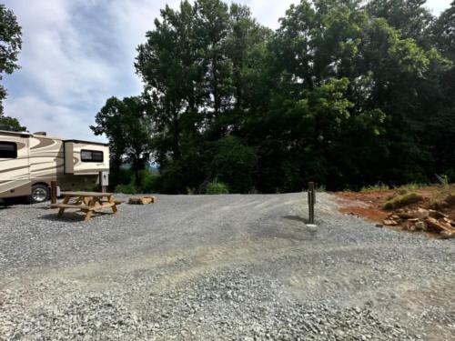 Open RV space at site Nantahala Ridge Campground