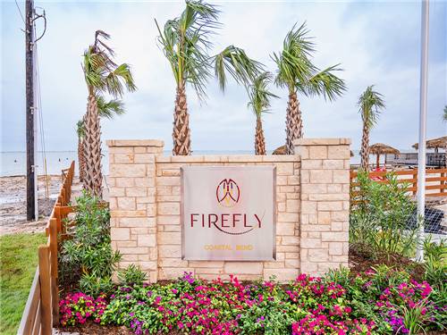 Entrance sign at Firefly Resort Coastal Bend