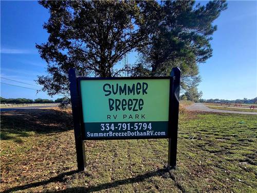 Entry Sign at Summer Breeze RV Park