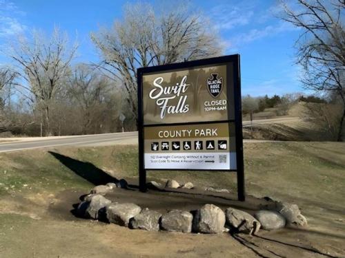 View of Swift Falls County Park sign