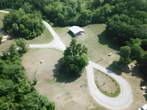 Overhead view at site Swift Falls County Park