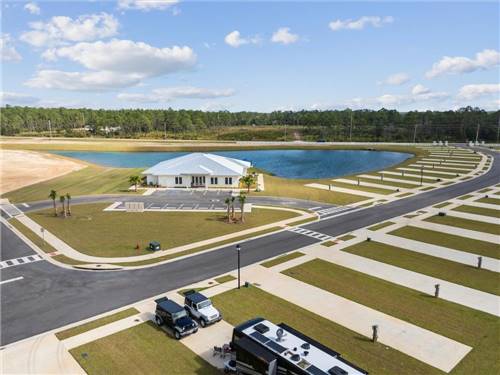 Paved sites and paved roads at Two Lakes RV Resort