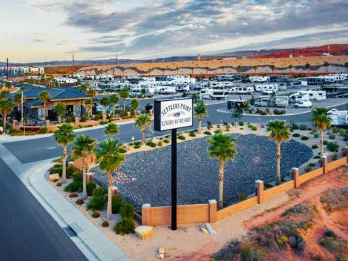 View of RV site at Settlers Point Luxury RV Resort