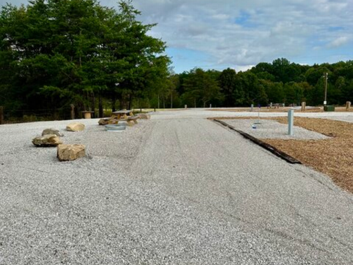 Gravel site at Rustling Pines Campground
