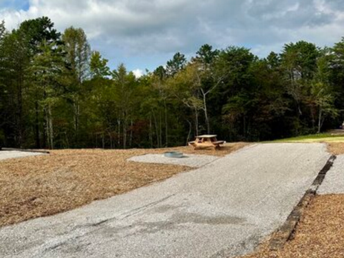 Table at site Rustling Pines Campground