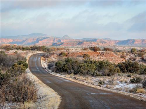 A road with a scenic view of the mountains