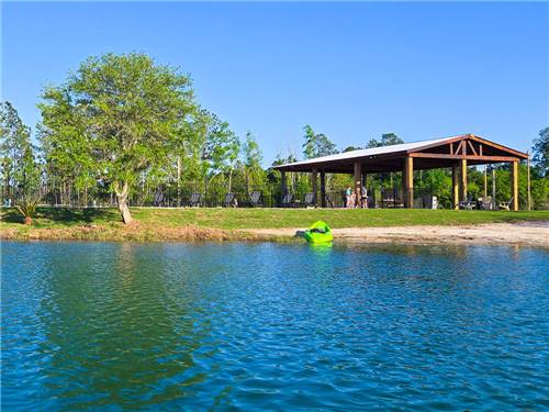 Pavilion overlooking the lake