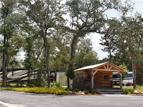 The round about road by the cabin