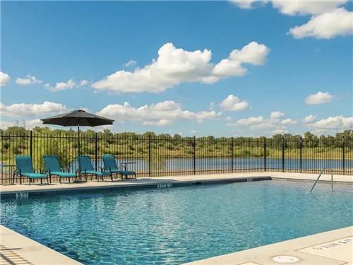 The pool area with seating