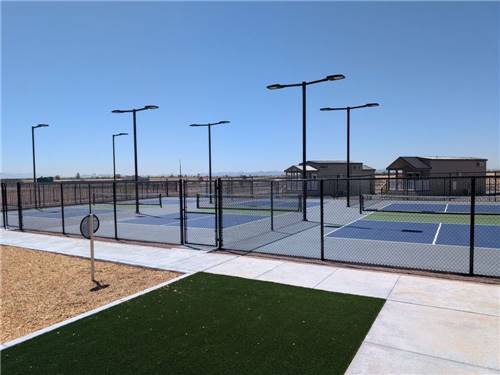 The pickleball courts