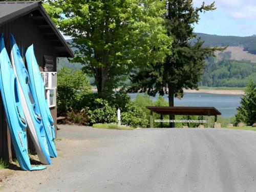Office with lake view at Riffe Lake Campground