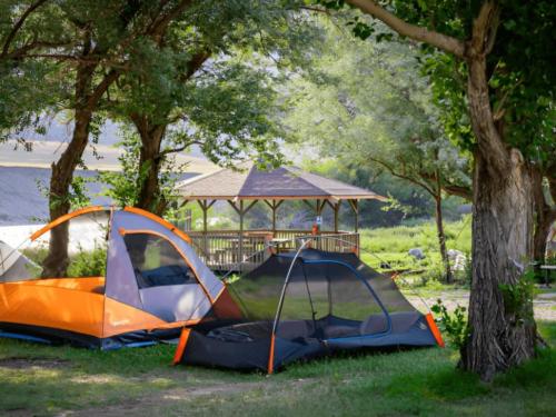 Tent's at site Yellowstone Hot Springs Resort
