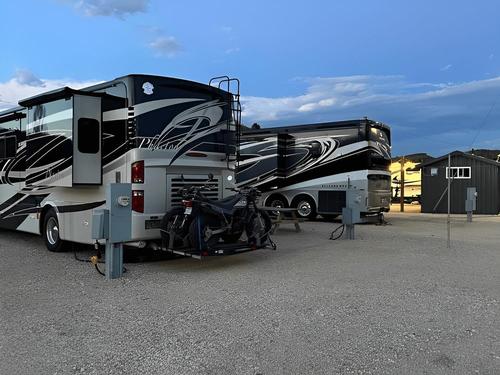 Big rigs at Windy Waters at Alcova