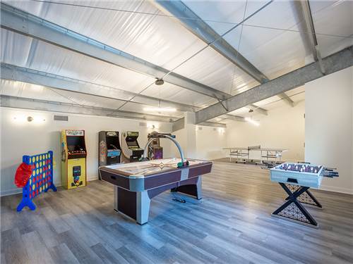 The indoor game room