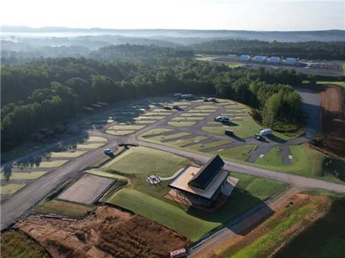Aerial view of park and grounds