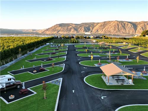 Aerial view of RV lots