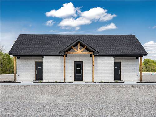 The outside of the laundry room and bathhouse