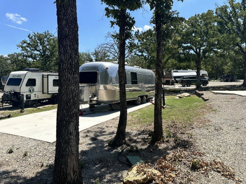 Concrete pad at Cozy Hill RV and Cabin Resort