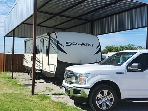Covered storage at J & B RV Ranch and Boat Storage Facility