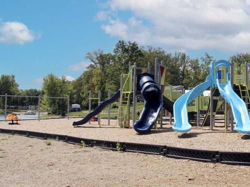 Slides on the playground