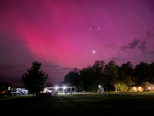 Nighttime sky at Fireside Resort Campground