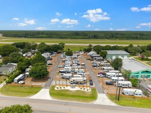 Overhead view at site Oak Island Campground