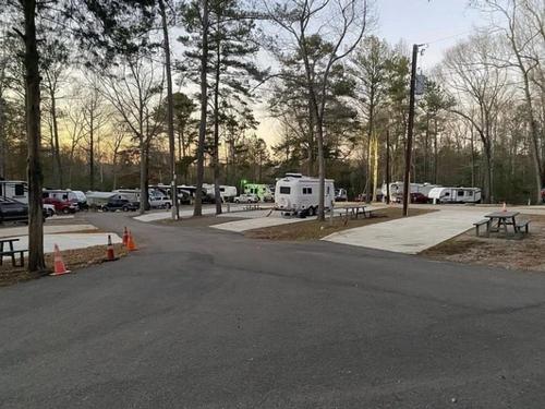 Open RV space at site Sleepy Hollow RV Park