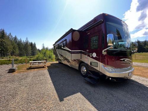 Parked RV at site Lily Pond RV